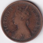 British India 1895 Victoria Half Pice Copper Coin - Image 2