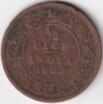 1/2 Pice 1899 Victoria Empress Coin