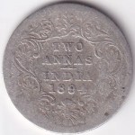 Two Annas of 1894 of Victoria Empress Silver Coin