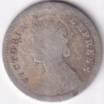 Two Annas of 1900 of Victoria Empress Silver Coin - Image 2