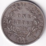 One Rupee 1840 Divided Legend Silver Fine Condition Coin