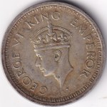 One Rupee of 1945 of British India Bombay Mint Silver Coin - Image 2