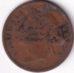 Straits Settlements 1891 One Cent Queen Victoria Coin - Image 2