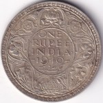 1940 British India Silver One Rupee King George VI Coin
