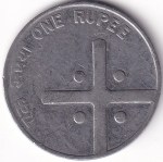 1 Rupee Cross 2004 Stainless Steel Coin - Image 2