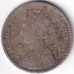 British India One Rupee 1883 Victoria Empress Silver Coin - Image 2