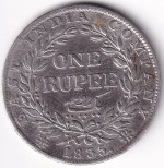 East India Company One Rupee 1835 William IV Silver Cleaned Coin