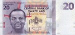 Swaziland Eswatini 20 Emalangeni 2017 UNC Banknote King Mswati III