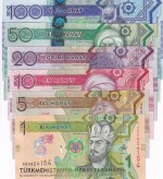 Turkmenistan 1 5 10 20 50 100 Manat 2020 UNC Banknote Set