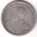 Half Rupee 1925 Kolkata Mint Silver Coin - Image 2