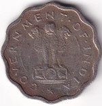 Copper Nickel 1954 One Anna Coin - Image 2