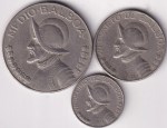 Panama Three Coin Set 1/2 1/4 and 1/10 Balboa Coins