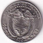 Panama 1/4 Balboa 1966 Coin Vasco Núñez de Balboa